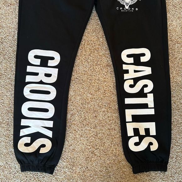 NWT 5XL Crooks and Castle Jogger Pants Mens Black - Picture 2 of 12